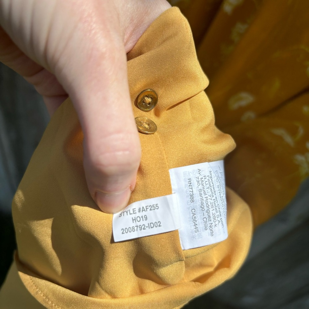 Madewell Ruffle Sleeve Button Front Dress Tonal Brown Size 6 - Picture 10 of 13